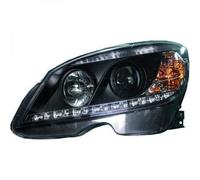 Paire De Phare Projecteur LED Dragon Clair Noir H7 H1 Pour Mercedes W204
