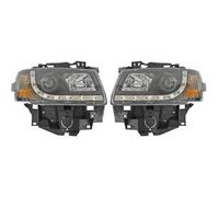 Paire De Phare Projecteur LED Dragon DRL Noirs VW T4 1996-03 Longnose