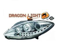 Paire De Phare Projecteur LHD LED Dragon DRL Lumières Chrome Seat Toledo Leon