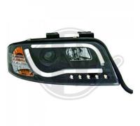 Paire De Phare Projecteur LHD LED Lightbar DRL Clair Noir Audi A6 Typ 4B 01-04