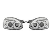 Paire De Phare Projecteur LHD Yeux D'Ange Chrome Pour Vauxhall Corsa B 1993-2000
