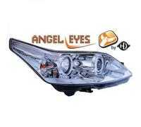 Paire De Phare Projecteur LHD Yeux D'Ange Clair Chrome Pour Citroën C4 2004-09