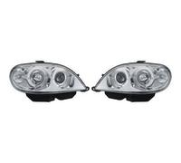 Paire De Phare Projecteur LHD Yeux D'Ange Clair Chrome Pour Citroën Saxo 1999-04