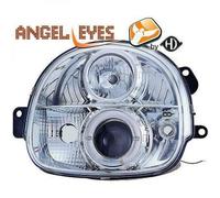 Paire De Phare Projecteur LHD Yeux D'Ange Clair Chrome Pour Renault Twingo 93-98