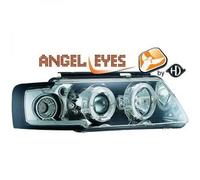Paire De Phare Projecteur LHD Yeux D'Ange Clair Chrome Pour VW Passat B5 96-00