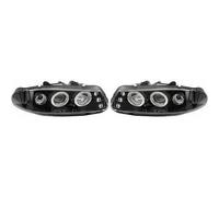 Paire De Phare Projecteur LHD Yeux D'Ange Clair Noir H1 Rover 200 Série 95-00