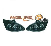 Paire De Phare Projecteur LHD Yeux D'Ange Clair Noir Pour Ford Focus 98-01
