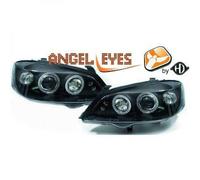Paire De Phare Projecteur LHD Yeux D'Ange Clair Noir Rond Pour Vauxhall Astra G