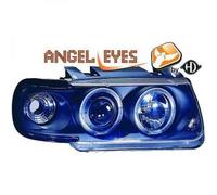 Paire De Phare Projecteur LHD Yeux D'Ange Clair Noir VW Polo 94-99
