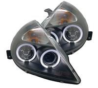 Paire De Phare Projecteur LHD Yeux D'Ange Noir Pour Ford Ka 1996-08