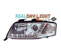 Paire De Phares À LED DRL LHD Clairs En Chrome Pour Audi A6 Typ 4B 01-04
