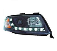 Paire De Phares À LED DRL LHD Clairs Noirs Pour Audi A6 Typ 4B 97-01