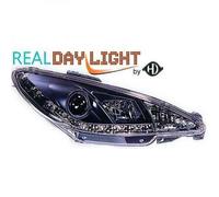 Paire De Phares À LED DRL Projecteur LHD Clair Noir Peugeot 206 206CC 98-08