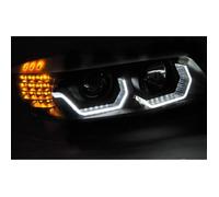 Paire de phares avant BMW E90/E91 05-08 Angel eyes 3D led noir