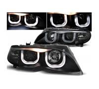 Paire de phares BMW serie 3 E46 Berline de 2001 a 2005 angel eyes 3D noir-27361157