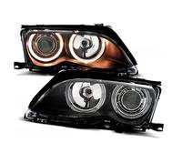 Paire de phares BMW serie 3 E46 Berline de 2001 a 2005 angel eyes noir-27361156