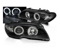 Paire de phares BMW serie 3 E46 Coupe de 2003 a 2006 xenon angel eyes CCFL noir-27361171