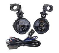Paire De Phares De Moto Feux Antibrouillard Feux Auxiliaires De Conduite Projecteur Phare Bicolore Clignotant 100 W Headlight Motorbike