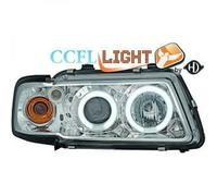Paire De Phares Projecteurs CCFL Clairs En Chrome Pour Audi A3 96-03