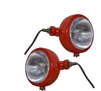 Paire de phares rouges avec ampoules 12 V pour tracteurs David Brown 700 800 900 1200 1400 Series | Massey Ferguson Tractor 35 35X 65 765 | Case/IH Tractor B250 B275 B414 B444