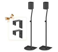 Paire de Pieds d’Enceinte universels, réglables en Hauteur de 84 à 106 cm, avec Fixation Murale pour Les Enceintes arrière et Les Enceintes Surround pour Samsung, Vizio, Bose, LG, Roku