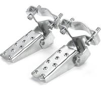 Paire de pieds de cadre de moto en acier Pédales de pliage personnalisées 25mm-30mm noir