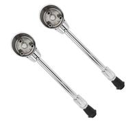 Paire de pieds de grosse caisse avec support fixe, antirouille, support stable, pièce de rechange pour instrument de percussion, accessoire universel, durable, chromé robuste