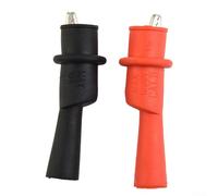 Paire de pinces de test avec gaine isolée en caoutchouc et clip en métal, 10 A 1000 V AC DC, compatible avec la plupart des modèles de multimètres pour une connexion sécurisée de la sonde dans les