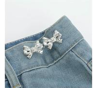 paire de pinces réglables pour jeans, pour pantalons, jupes, serre-taille, boucle, bouton-pression, ajusteur de pantalon, épingle, bouton-nœud rétractable