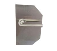 Paire de Plaques de Propreté Rectangles avec Poignées à Angle VIF KLOSE besser Inox 304 - Sans rosaces de fonction
