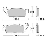 SBS Mobile Plaquettes de frein P654-HS frittées dorées - paire