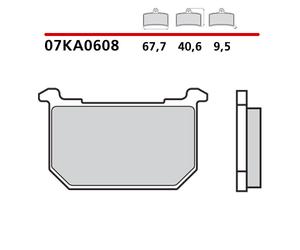 Paire De Plaquettes De Frein Arrière Brembo Pour Kawasaki Z L1, LTD 1100 83 >