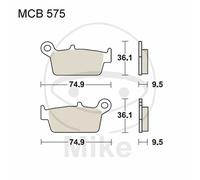 Paire De Plaquettes De Frein Offroad TRW Lucas 787.53.88