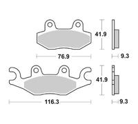 Paire De Plaquettes De Frein SBS 210 MS SINTER MAXI