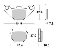 Paire De Plaquettes De Frein SBS 548 HF CÉRAMIQUE