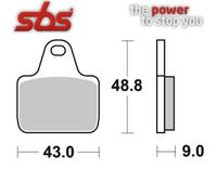 Paire De Plaquettes De Frein SBS 887 DC DUAL CARBON RACE