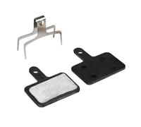 Paire de plaquettes de frein vélo VTT semi-métal avec 1 lingette nettoyant disque Fibrax Shimano Deore M515-M525-M495-M475-M465-M486 Tektro Noir TU