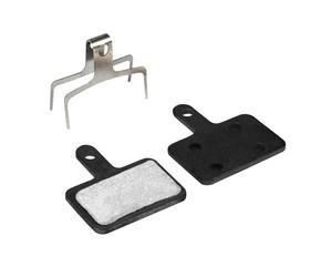 Paire de plaquettes de frein vélo VTT semi-métal avec 1 lingette nettoyant disque Fibrax Shimano Deore M515-M525-M495-M475-M465-M486 Tektro Noir TU