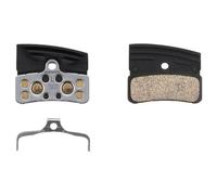 Paire de plaquettes metalliques shimano p04c mf pour freins shimano xtr deore xt 4 piston