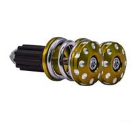 Paire de poids d'extrémité de guidon de 22 mm pour guidon de moto offrant un montage stable et aide à réduire les mouvements indésirables du guidon (jaune)