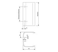 Paire de poignée aileron 250mm blanc RAL9010 - LA CROISEE DS - DS6823-P036