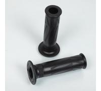 Paire de poignée DOMINO noire embout ouvert type Scooter Yamaha revêtement pour