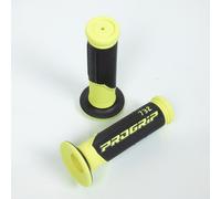 Paire de poignée noir et jaune clair ProGrip Road 732 pour moto scooter 50 à