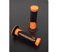 Paire De Poignée Noir Et Orange Progrip Road 732 Pour Moto Scooter 50 À Boite