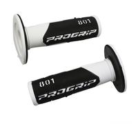 Paire de poignée noire et blanche ProGrip 801 pour moto cross off road enduro TT