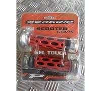Paire De Poignee Revetement Caoutchouc Guidon 22 Mm Progrip 768 Rouge Et Noir Moto Scooter Quad