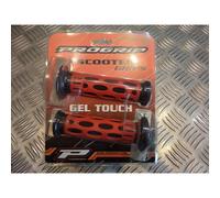 Paire De Poignée Revêtement Caoutchouc Guidon 22 Mm Progrip 768 Rouge Et Noir Moto Scooter Quad