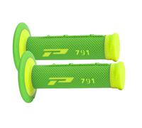 Paire De Poignées 791 Progrip 22 25 Mm Jaunes Et Vertes Tout Terrain Pour Cross