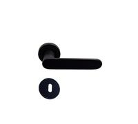 Paire de Poignées ""A JOE"" KLOSE besser sur Rosaces Rondes ALUMINIUM Noire - Fonction: Trou petite clé