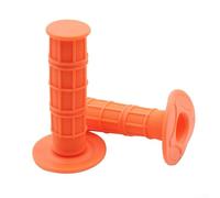 Paire de poignées de guidon de moto en silicone antidérapant et souple, 22 mm, pour moto, scooter et vélo électrique, paire d'accessoires de rechange pour utilisation hors route (orange)